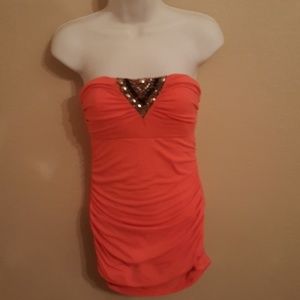 Rose shirt with bling (might be a mini dress)